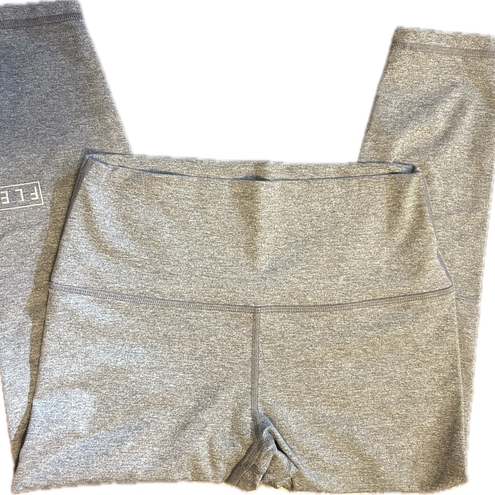 Fleo casual Heather Gray activewear Leggings 21' woman's size large. Gym/yoga - Picture 2 of 4